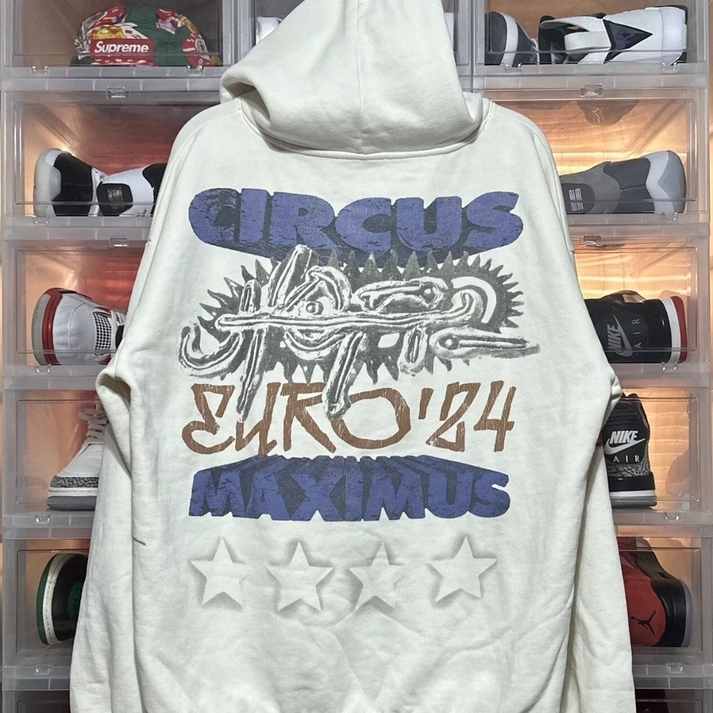 Cactus Jack by Travis Scott Cream Graphic Hoodie - Picture 2 of 14